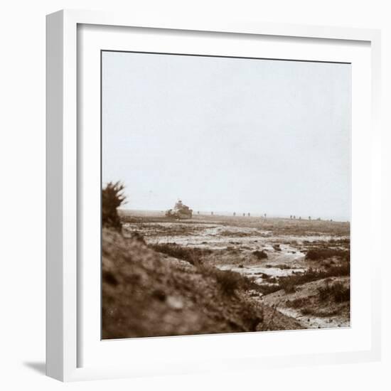 Advancing with tanks, c1914-c1918-Unknown-Framed Photographic Print