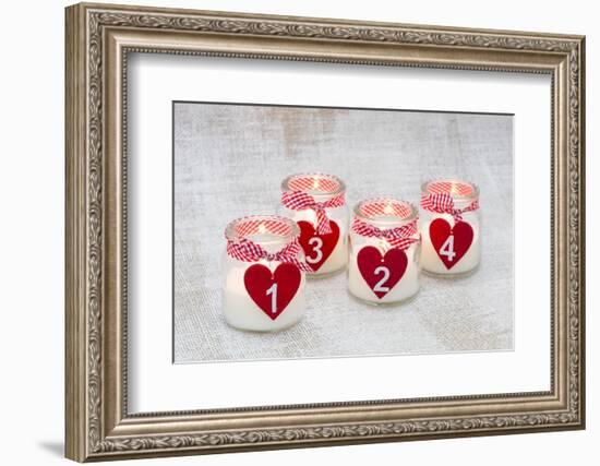 Advent Candles in glasses, still life-Andrea Haase-Framed Photographic Print