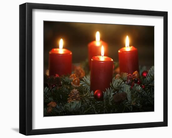 Advent Candles, Saint Gervais, Haute Savoie, France, Europe-Godong-Framed Photographic Print
