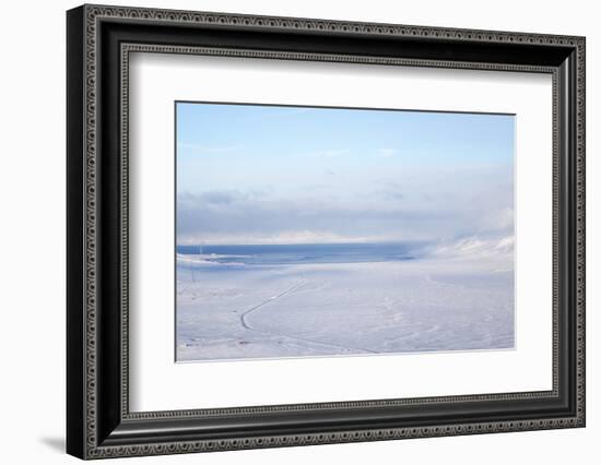 Adventdalen Valley, Adventfjorden Fjord (Advent Bay), Spitsbergen-Stephen Studd-Framed Photographic Print