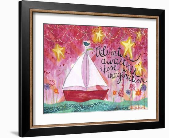 Adventure Awaits - Sailboat-Jennifer McCully-Framed Giclee Print