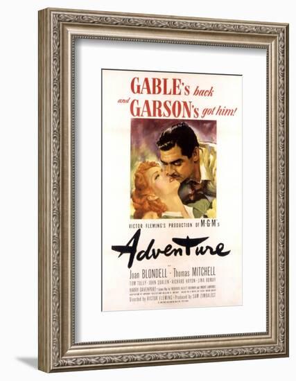 Adventure, Greer Garson, Clark Gable, 1945-null-Framed Photo