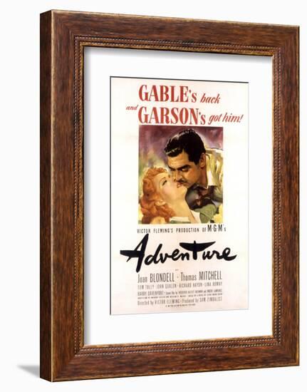 Adventure, Greer Garson, Clark Gable, 1945-null-Framed Photo