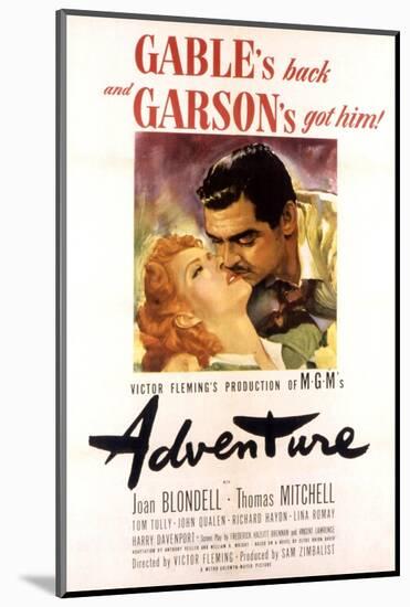Adventure, Greer Garson, Clark Gable, 1945-null-Mounted Photo