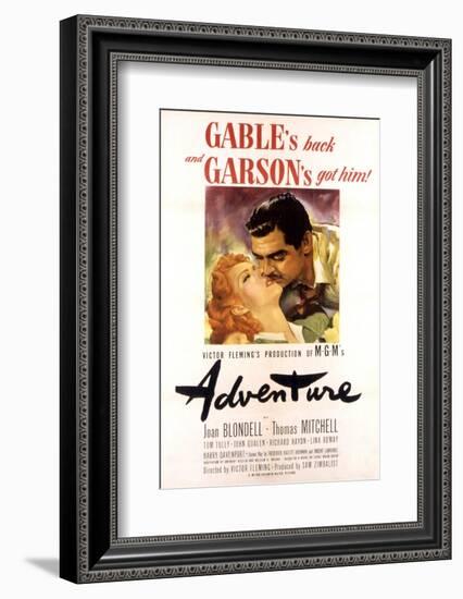 Adventure, Greer Garson, Clark Gable, 1945-null-Framed Photo