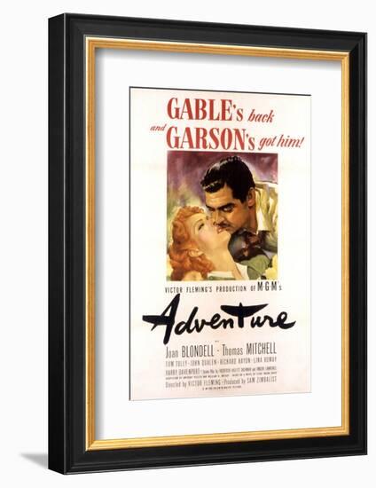 Adventure, Greer Garson, Clark Gable, 1945-null-Framed Photo