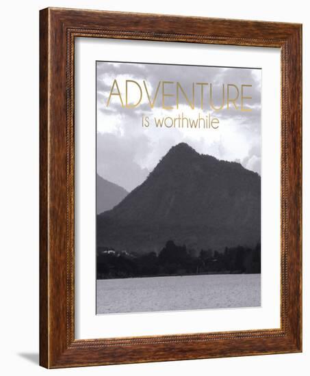 Adventure Is Worthwile BW 2-Lauren Gibbons-Framed Art Print