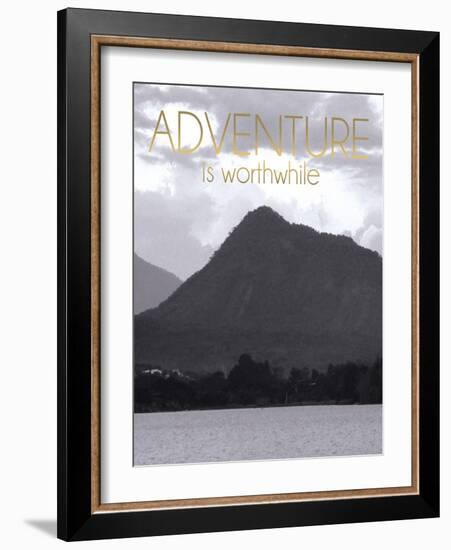 Adventure Is Worthwile BW 2-Lauren Gibbons-Framed Art Print