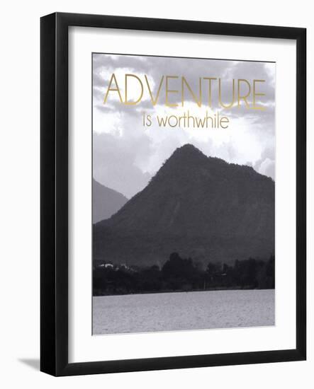 Adventure Is Worthwile BW 2-Lauren Gibbons-Framed Art Print