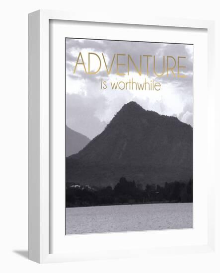 Adventure Is Worthwile BW 2-Lauren Gibbons-Framed Art Print