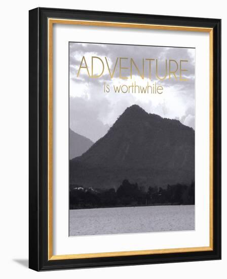 Adventure Is Worthwile BW 2-Lauren Gibbons-Framed Art Print