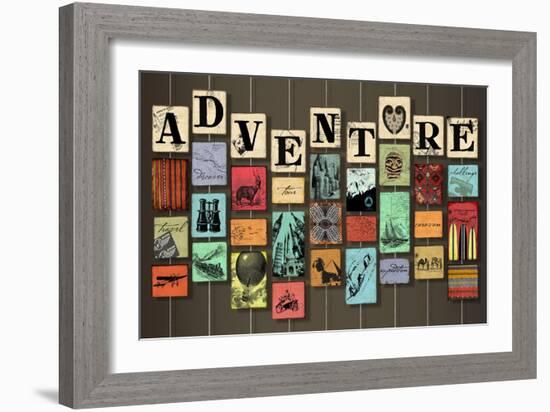 Adventure on Strings-Art Licensing Studio-Framed Premium Giclee Print