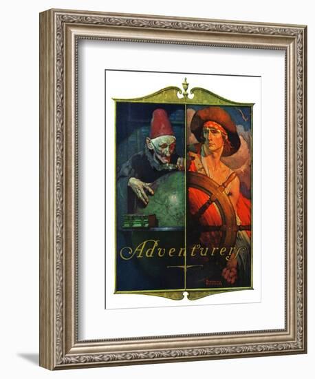 "Adventurers", April 14,1928-Norman Rockwell-Framed Giclee Print