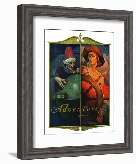 "Adventurers", April 14,1928-Norman Rockwell-Framed Giclee Print