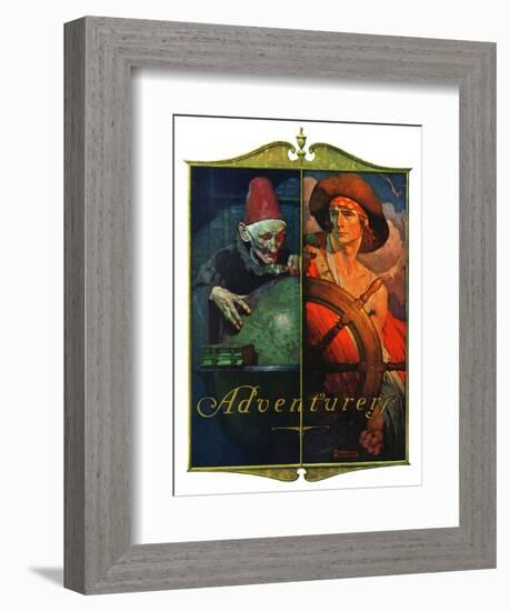 "Adventurers", April 14,1928-Norman Rockwell-Framed Giclee Print