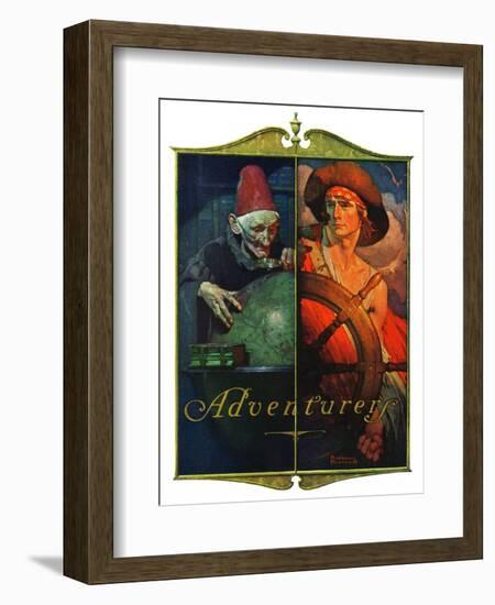 "Adventurers", April 14,1928-Norman Rockwell-Framed Giclee Print