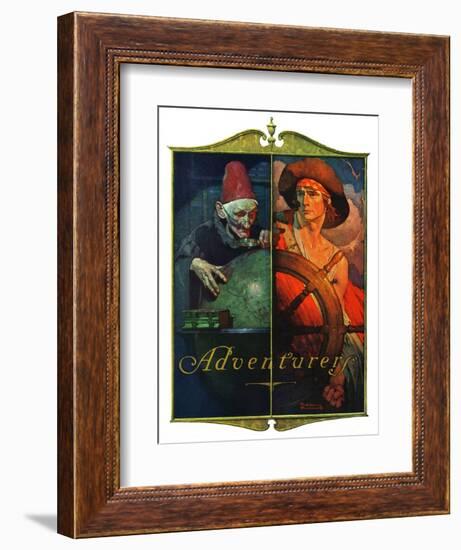 "Adventurers", April 14,1928-Norman Rockwell-Framed Giclee Print