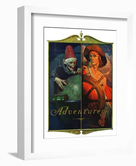 "Adventurers", April 14,1928-Norman Rockwell-Framed Giclee Print