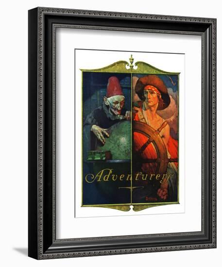 "Adventurers", April 14,1928-Norman Rockwell-Framed Giclee Print