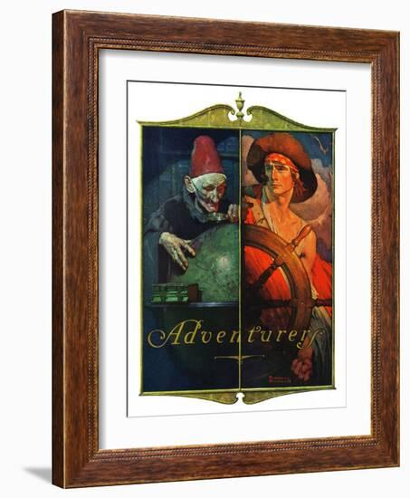 "Adventurers", April 14,1928-Norman Rockwell-Framed Giclee Print