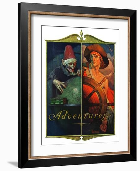 "Adventurers", April 14,1928-Norman Rockwell-Framed Giclee Print