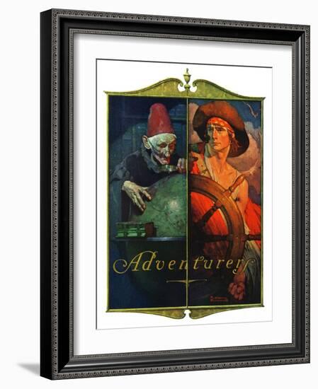 "Adventurers", April 14,1928-Norman Rockwell-Framed Giclee Print