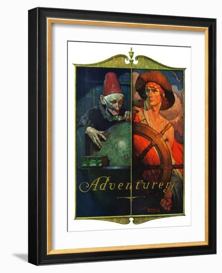 "Adventurers", April 14,1928-Norman Rockwell-Framed Giclee Print