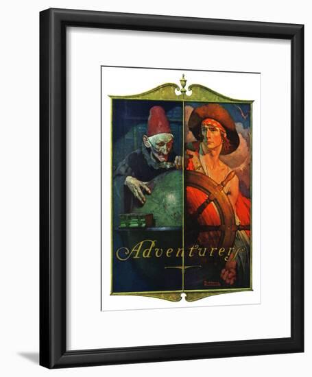 "Adventurers", April 14,1928-Norman Rockwell-Framed Giclee Print