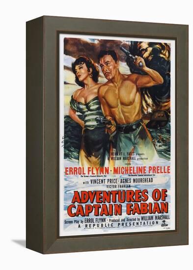 Adventures of Captain Fabian, from Left: Micheline Presle, Errol Flynn, 1951-null-Framed Stretched Canvas