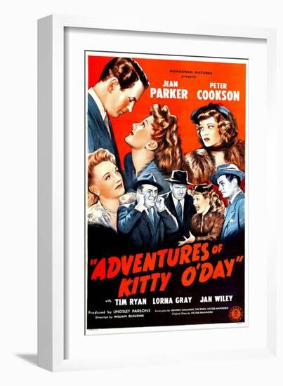 Adventures of Kitty O'Day, Peter Cookson, Jean Parker, Lorna Gray, 1945-null-Framed Art Print