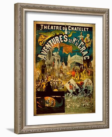 Adventures of Mr De Crac - French Circus Poster-null-Framed Giclee Print