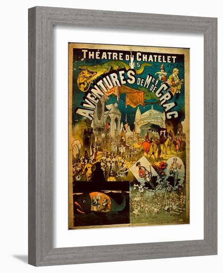 Adventures of Mr De Crac - French Circus Poster-null-Framed Giclee Print