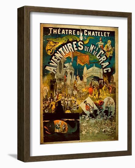 Adventures of Mr De Crac - French Circus Poster-null-Framed Giclee Print