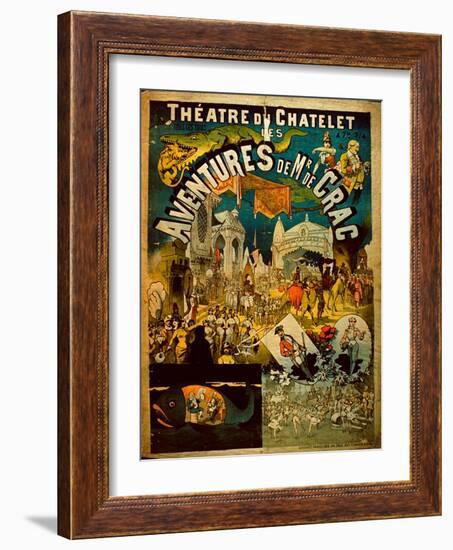 Adventures of Mr De Crac - French Circus Poster-null-Framed Giclee Print