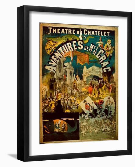 Adventures of Mr De Crac - French Circus Poster-null-Framed Giclee Print