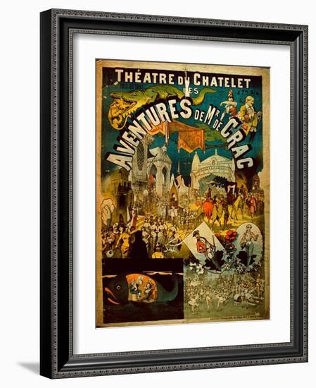 Adventures of Mr De Crac - French Circus Poster-null-Framed Giclee Print