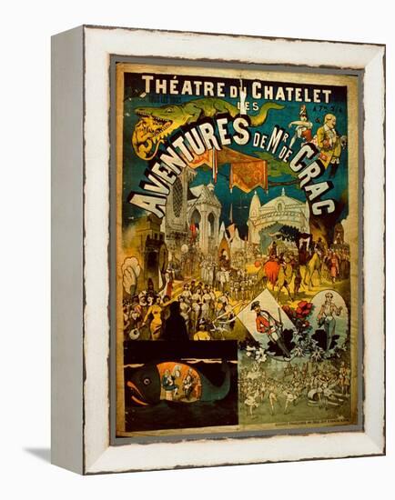 Adventures of Mr De Crac - French Circus Poster-null-Framed Premier Image Canvas