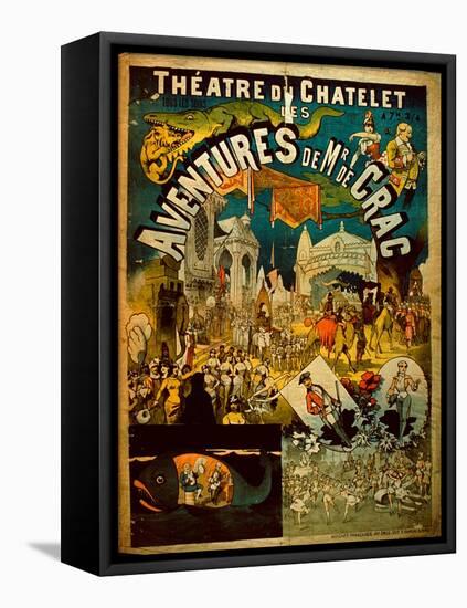 Adventures of Mr De Crac - French Circus Poster-null-Framed Premier Image Canvas