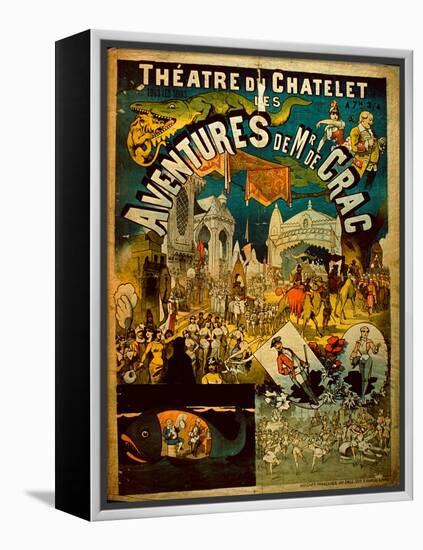 Adventures of Mr De Crac - French Circus Poster-null-Framed Premier Image Canvas