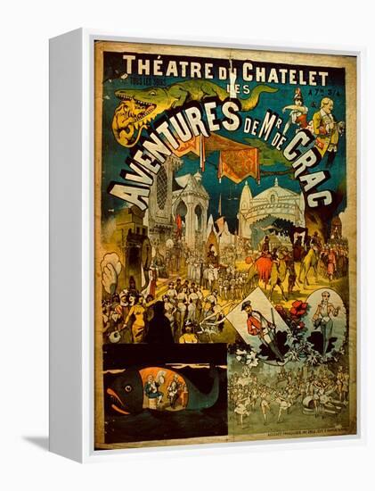 Adventures of Mr De Crac - French Circus Poster-null-Framed Premier Image Canvas