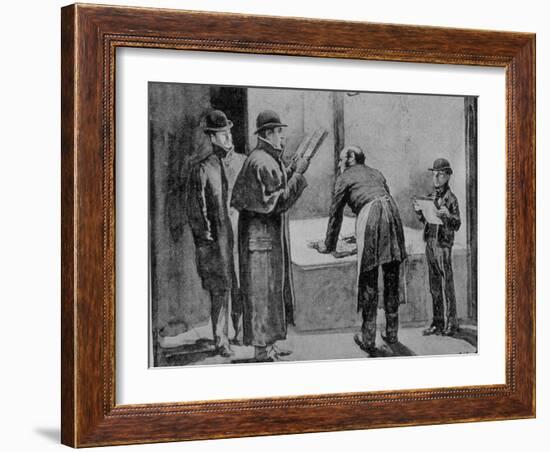 Adventures of Sherlock Holmes in the Strand Magazine, The Blue Carbuncle-null-Framed Photographic Print