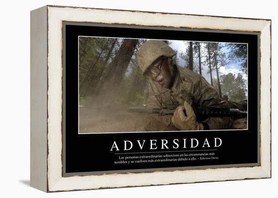 Adversidad. Cita Inspiradora Y Póster Motivacional-null-Framed Premier Image Canvas
