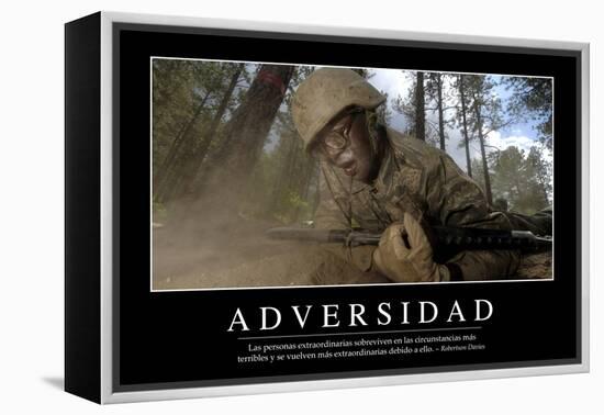 Adversidad. Cita Inspiradora Y Póster Motivacional-null-Framed Premier Image Canvas