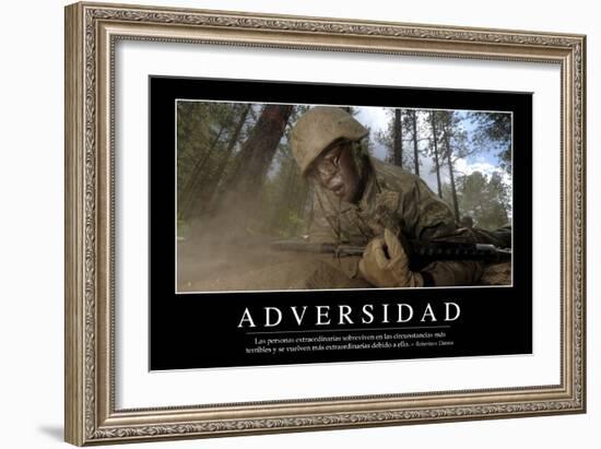 Adversidad. Cita Inspiradora Y Póster Motivacional-null-Framed Photographic Print