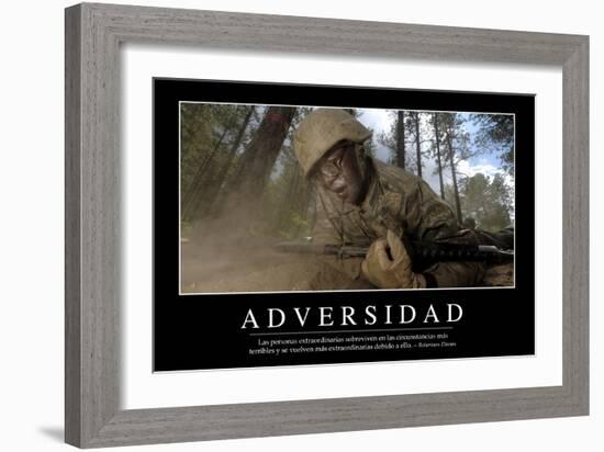 Adversidad. Cita Inspiradora Y Póster Motivacional-null-Framed Photographic Print