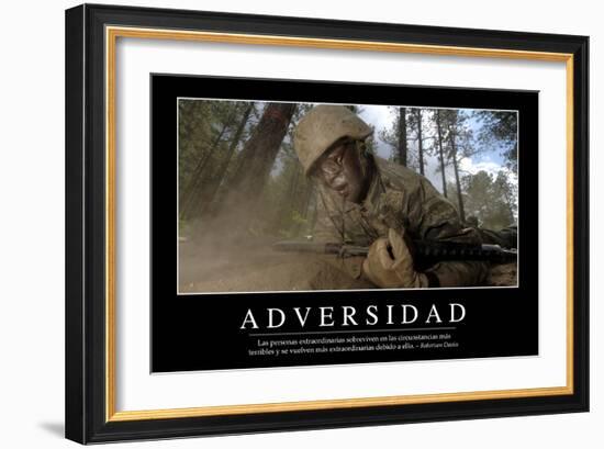 Adversidad. Cita Inspiradora Y Póster Motivacional-null-Framed Photographic Print