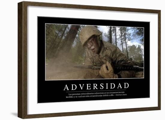 Adversidad. Cita Inspiradora Y Póster Motivacional-null-Framed Photographic Print