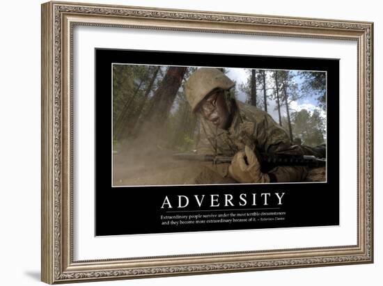 Adversity: Inspirational Quote and Motivational Poster-null-Framed Photographic Print