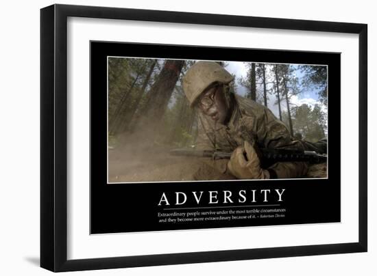 Adversity: Inspirational Quote and Motivational Poster-null-Framed Photographic Print