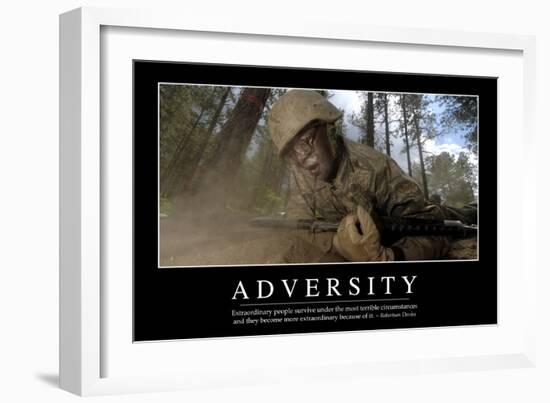 Adversity: Inspirational Quote and Motivational Poster-null-Framed Photographic Print